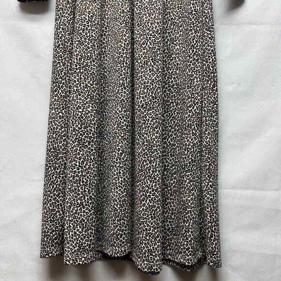 Banana Republic Animal Print Long Sleeve Women's Midi Dress Size XS - Picture 10 of 14